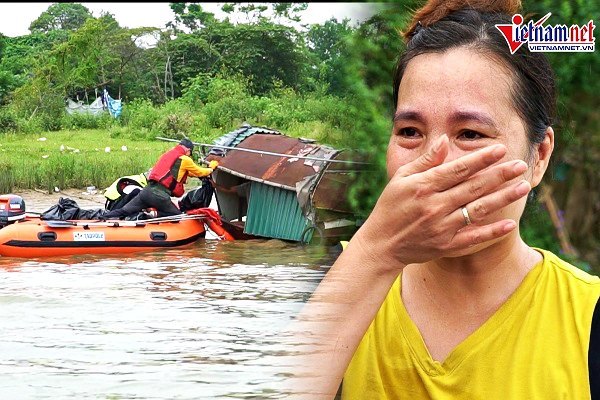 Xuồng hơi 'lướt sóng' sông Hồng, chở hàng trăm suất quà đến từng căn nhà nổi