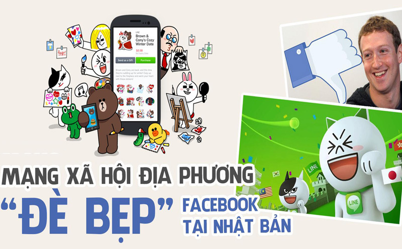 Mạng xã hội địa phương đè bẹp Facebook tại Nhật Bản