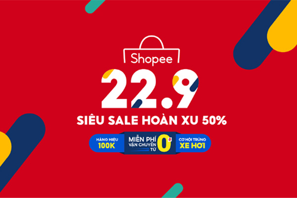 ‘Bão’ siêu sale hoàn xu đến 50% trên Shopee