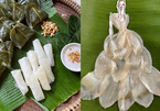 Evening dresses that look like cakes created by Vietnamese fashion designer