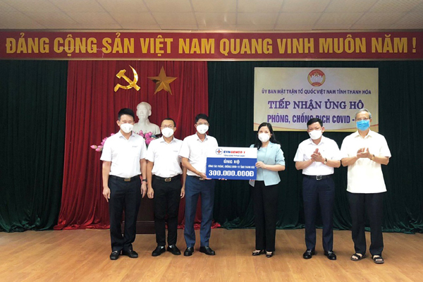 EVNGENCO1 ủng hộ Thanh Hóa 300 triệu đồng chống dịch Covid-19