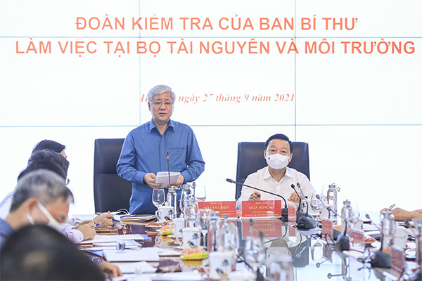 Ban Bí thư kiểm tra về đạo đức lối sống, trách nhiệm nêu gương tại Bộ TN-MT