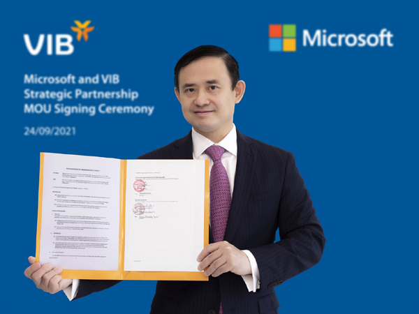 VIB hợp tác Microsoft gia tăng trải nghiệm số