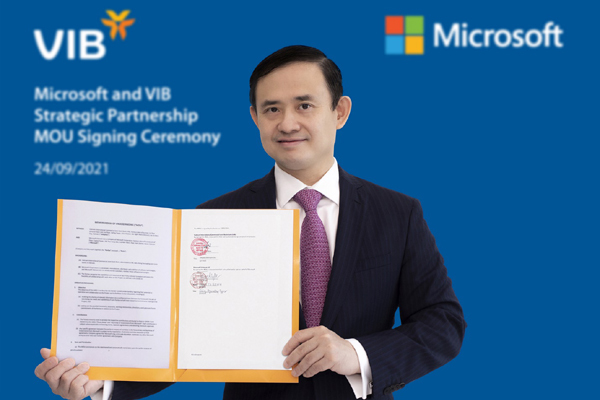 VIB hợp tác Microsoft gia tăng trải nghiệm số