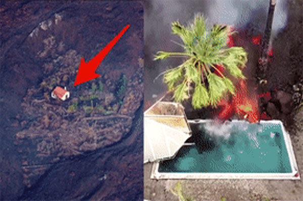 Ngôi nhà 'thần kỳ' đứng vững giữa dung nham nóng chảy