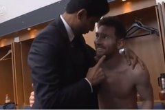 Chủ tịch PSG vào tận phòng thay đồ chúc mừng Messi