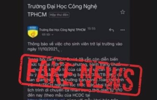 Thông tin cho sinh viên trở lại trường ở TP.HCM là giả