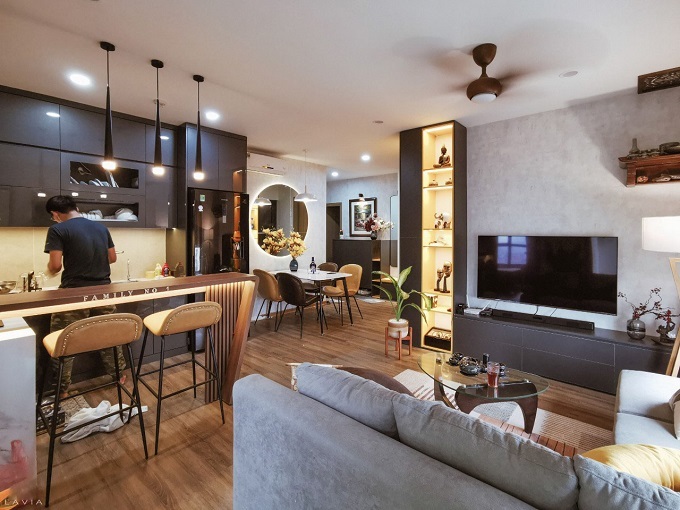 Bản giao hưởng của hai phong cách thiết kế trong căn hộ 69m2 ở Hà Nội