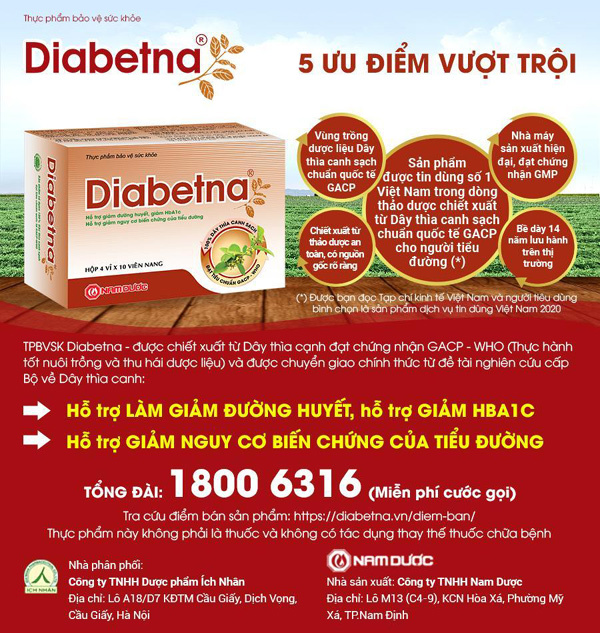 Tiểu đường: Hợp tác nâng cao chất lượng Thực phẩm bảo vệ sức khoẻ Diabetna