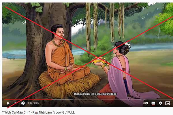 Kênh YouTube Việt đăng clip xúc phạm Phật giáo khiến dân mạng bức xúc