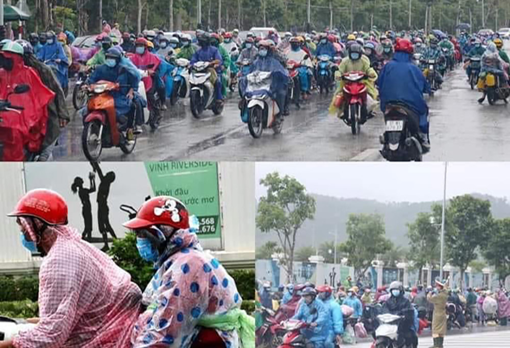 Nghệ An hỗ trợ đón hàng nghìn người về quê bằng xe máy