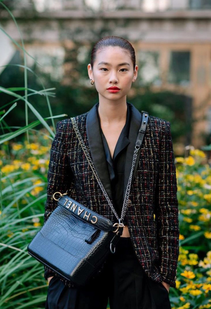 HoYeon Jung in Louis Vuitton at 2022 Critics Choice Awards Photos  WWD