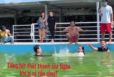 Khả Ngân hoảng sợ khi quay cảnh dưới nước với Thanh Sơn