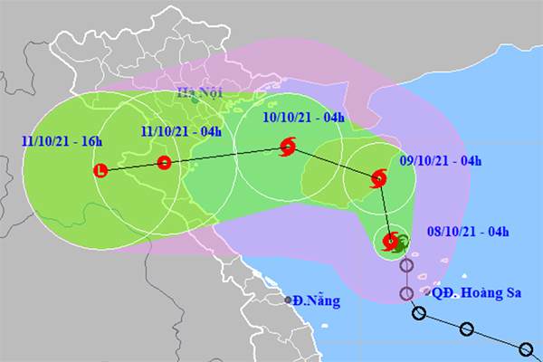 Bão số 7 liên tục đổi hướng, Bắc Bộ và Bắc Trung Bộ mưa to