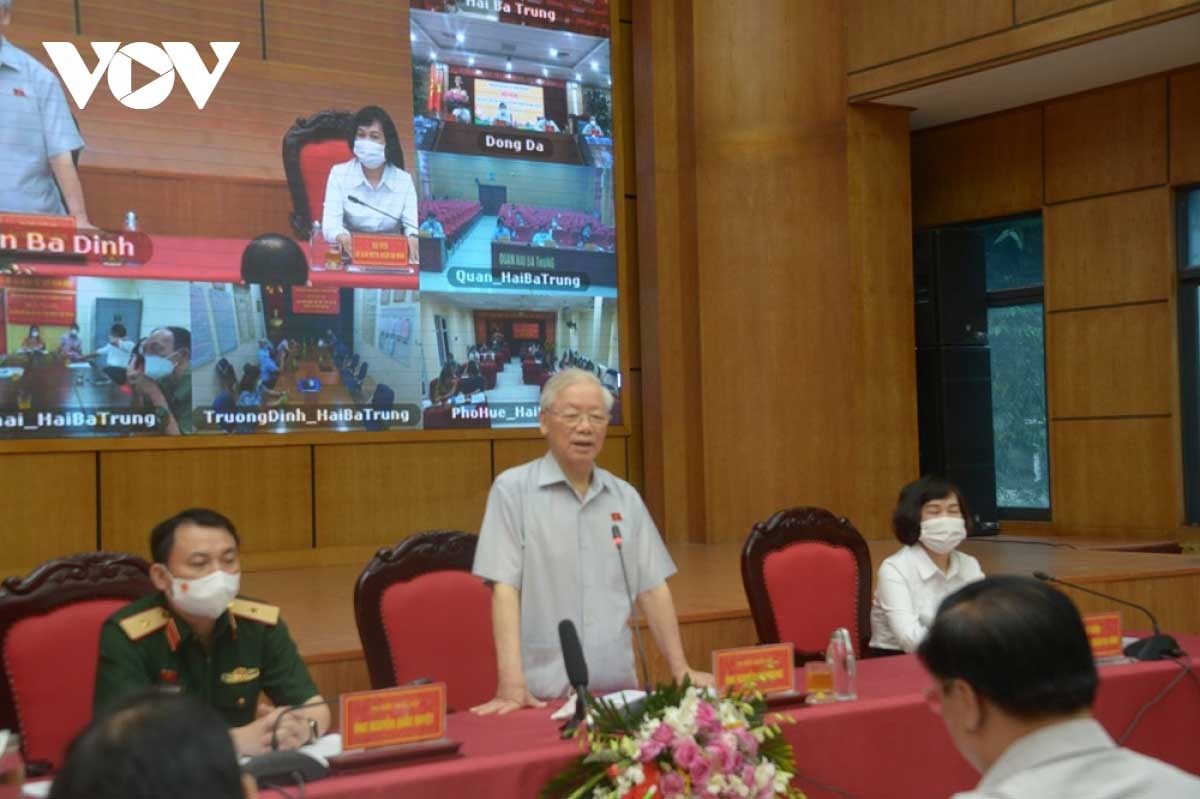 Tổng Bí thư mong muốn cử tri đóng góp nhiều ý kiến tâm huyết với cả nước, với Thủ đô
