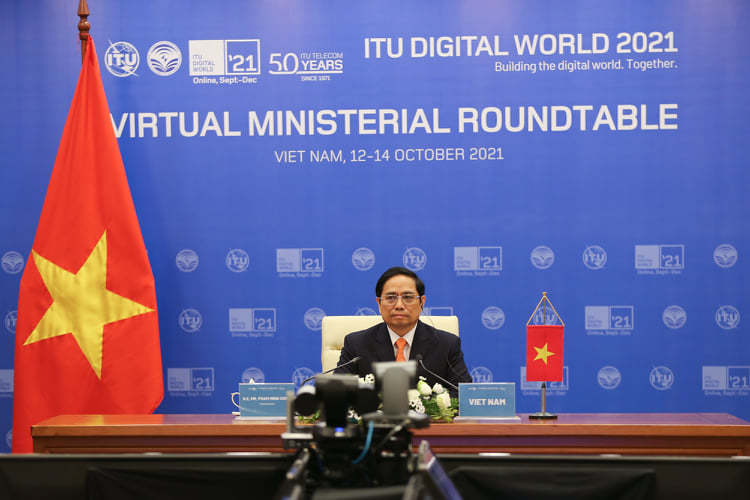 Thủ tướng Phạm Minh Chính phát biểu tại Hội nghị Bộ trưởng Liên minh Viễn thông Quốc tế ITU