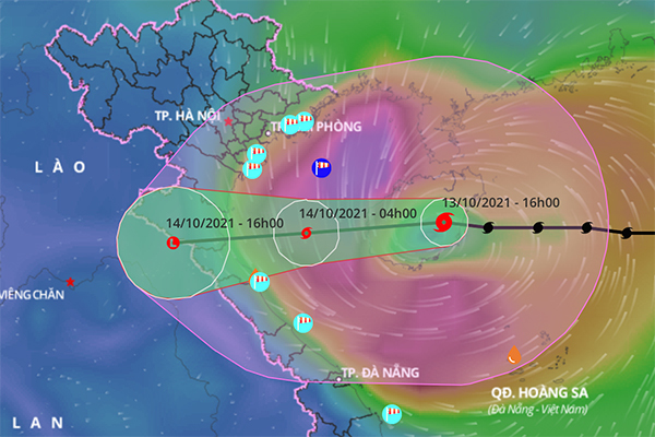 Bão số 8 giật cấp 12, tiếp tục suy yếu dần về cường độ