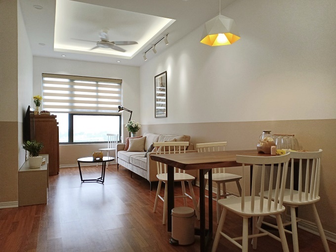 Vợ chồng trẻ cải tạo chung cư 70m2 thành không gian sống đậm chất Hàn Quốc