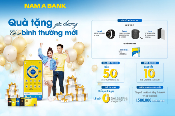 Nam A Bank dành ‘mưa’ quà tặng tri ân khách