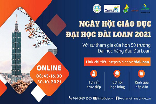 Ngày hội Giáo dục đại học Đài Loan 2021 sẽ diễn ra trực tuyến