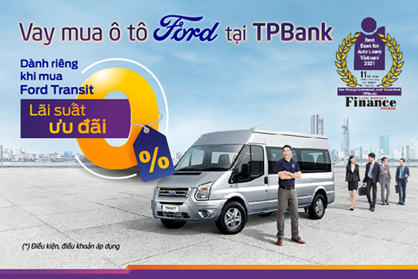 Mua ô tô Ford với gói vay lãi suất 0% từ TPBank