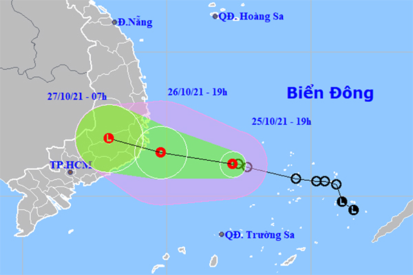Áp thấp nhiệt đới cách Ninh Thuận 325km, lực lượng sẵn sàng ứng phó