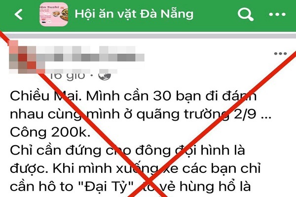 Cô gái ở Đà Nẵng đăng tin ‘cần 30 người đi đánh nhau’ để câu like