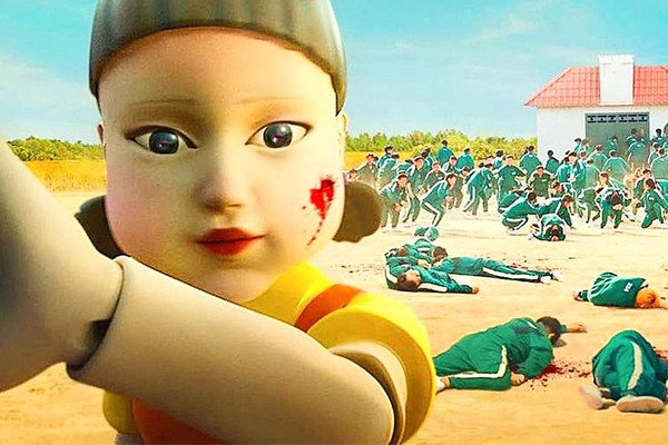 “魷魚游戲”中致命的巨型娃娃吸引遊客前往首爾