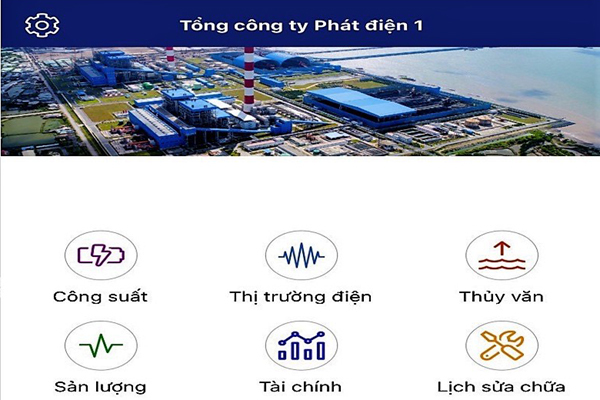 EVNGENCO1 điều hành sản xuất kinh doanh qua ứng dụng di động