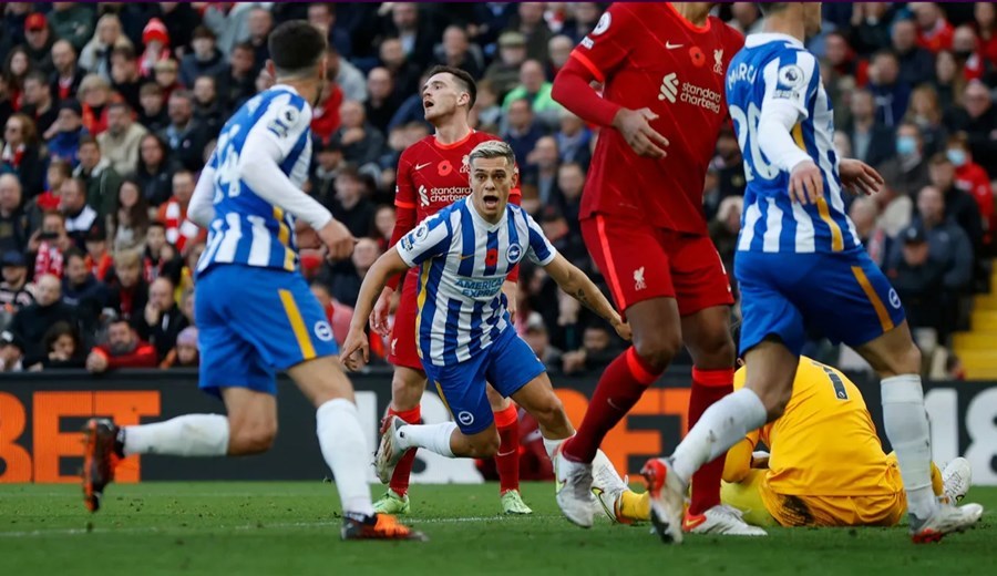 Kết quả bóng đá Liverpool vs Brighton - Vòng 10 Ngoại hạng Anh