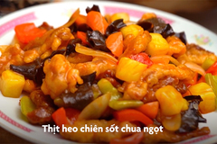 Món thịt heo chiên sốt chua ngọt kiểu Hàn Quốc
