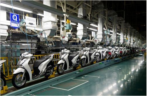 Tháng 10/2021, lượng xe máy sản xuất trong nước tăng nhẹ