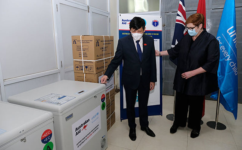 Australia tặng Việt Nam 1.910 tủ lạnh bảo quản vắc xin Covid-19