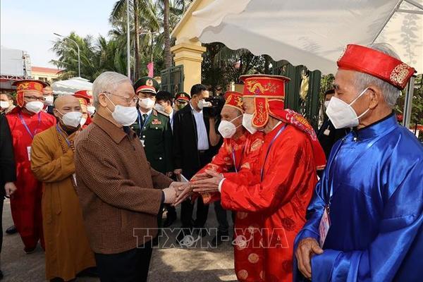 Tổng Bí thư Nguyễn Phú Trọng dự Ngày hội Đại đoàn kết toàn dân tộc tại xã Yên Sở