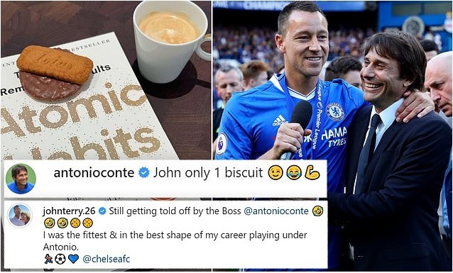 HLV Conte đi… còm dạo, John Terry chịu thua thầy cũ!