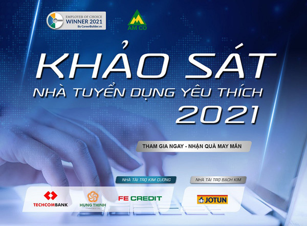 CareerBuilder tiến hành khảo sát ‘Nhà tuyển dụng yêu thích 2021’