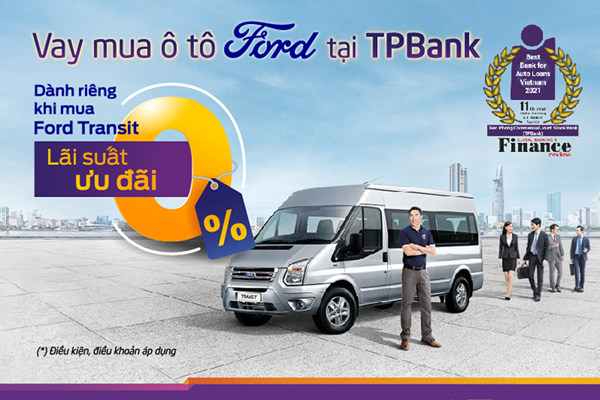 ‘Rộng cửa’ sở hữu xe Ford Transit với gói vay ưu đãi từ TPBank