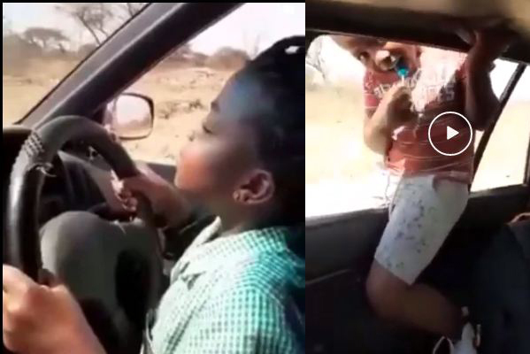 Trẻ em lái xe, trèo ngoài cửa và nóc khi ô tô đang chạy