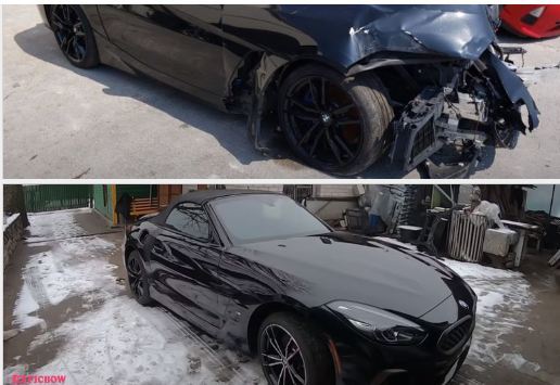 BMW Z4 tai nạn nát đầu 'lột xác' như mới