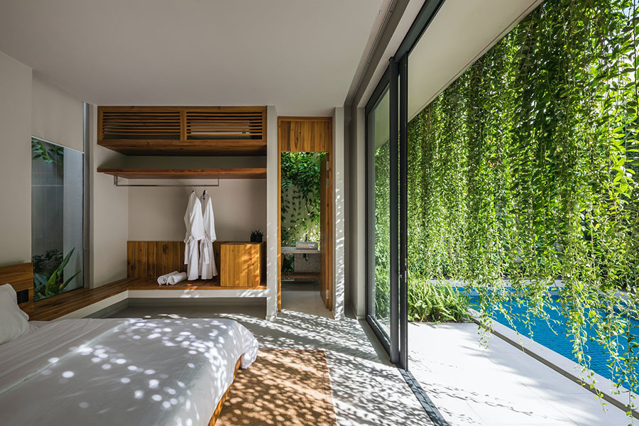 Biệt thự vườn xanh mướt ở Phú Quốc độc đáo  nhờ thiết kế không có cửa
