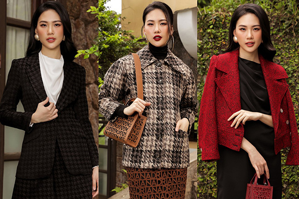 Siêu mẫu Quỳnh Hoa quyến rũ với váy áo mùa đông của Adrian Anh Tuấn