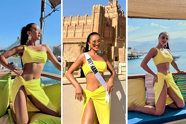 Kim Duyên diện bikini, khoe hình thể nóng bỏng ở Miss Universe