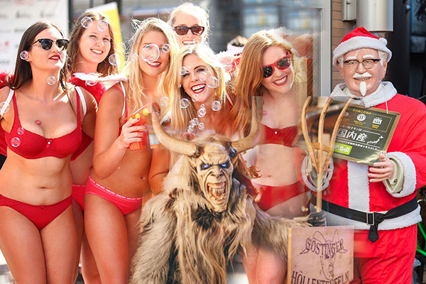 Ăn KFC, mặc đồ lót đỏ, trượt patin tới nhà thờ: Những cách đón Noel kỳ cục nhất thế giới