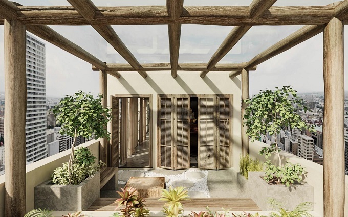 Luồng gió tươi mới của ngôi nhà phong cách Rustic giữa đô thị ồn ào, náo nhiệt
