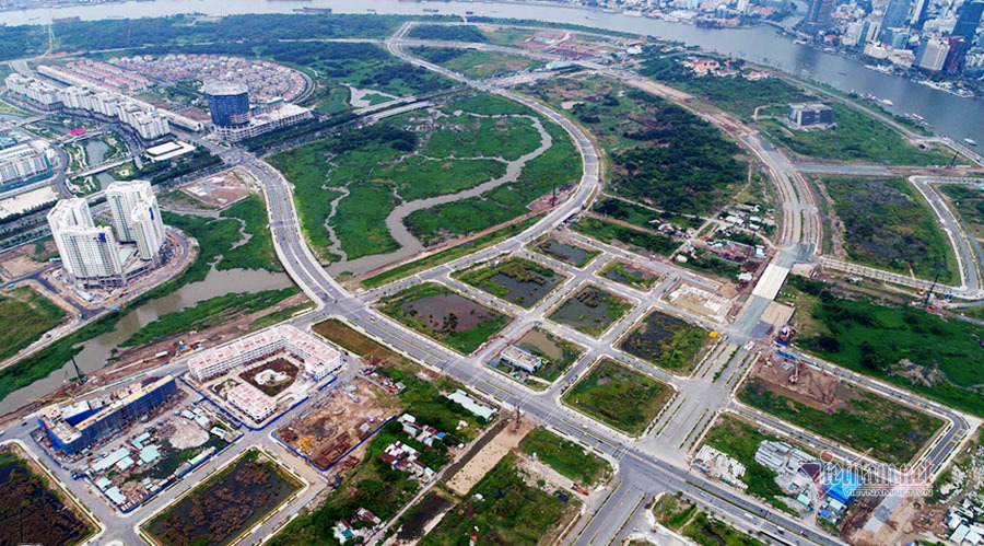 Doanh nghiệp trúng đấu giá lô đất hơn 10.059m2 tại Khu đô thị mới Thủ Thiêm trả giá 2,4 tỷ đồng/m2. 