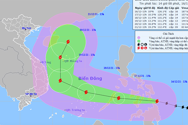 Bão Rai mạnh lên, cường độ gần tương đương siêu bão Haiyan