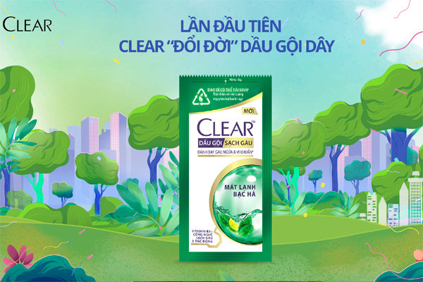 Clear ‘thay áo’ thân thiện môi trường cho dòng dầu gội dây