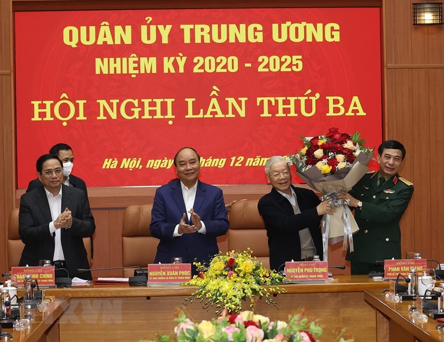 Tổng Bí thư Nguyễn Phú Trọng chủ trì hội nghị Quân ủy Trung ương lần 3