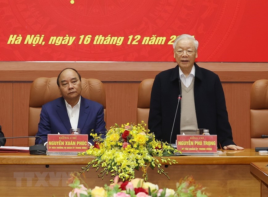 Tổng Bí thư Nguyễn Phú Trọng chủ trì hội nghị Quân ủy Trung ương lần 3
