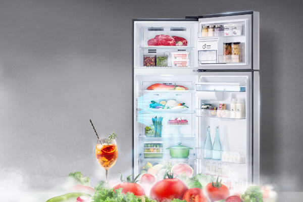 Trữ nhiều thực phẩm đúng cách với tủ lạnh LG Ngăn đá trên